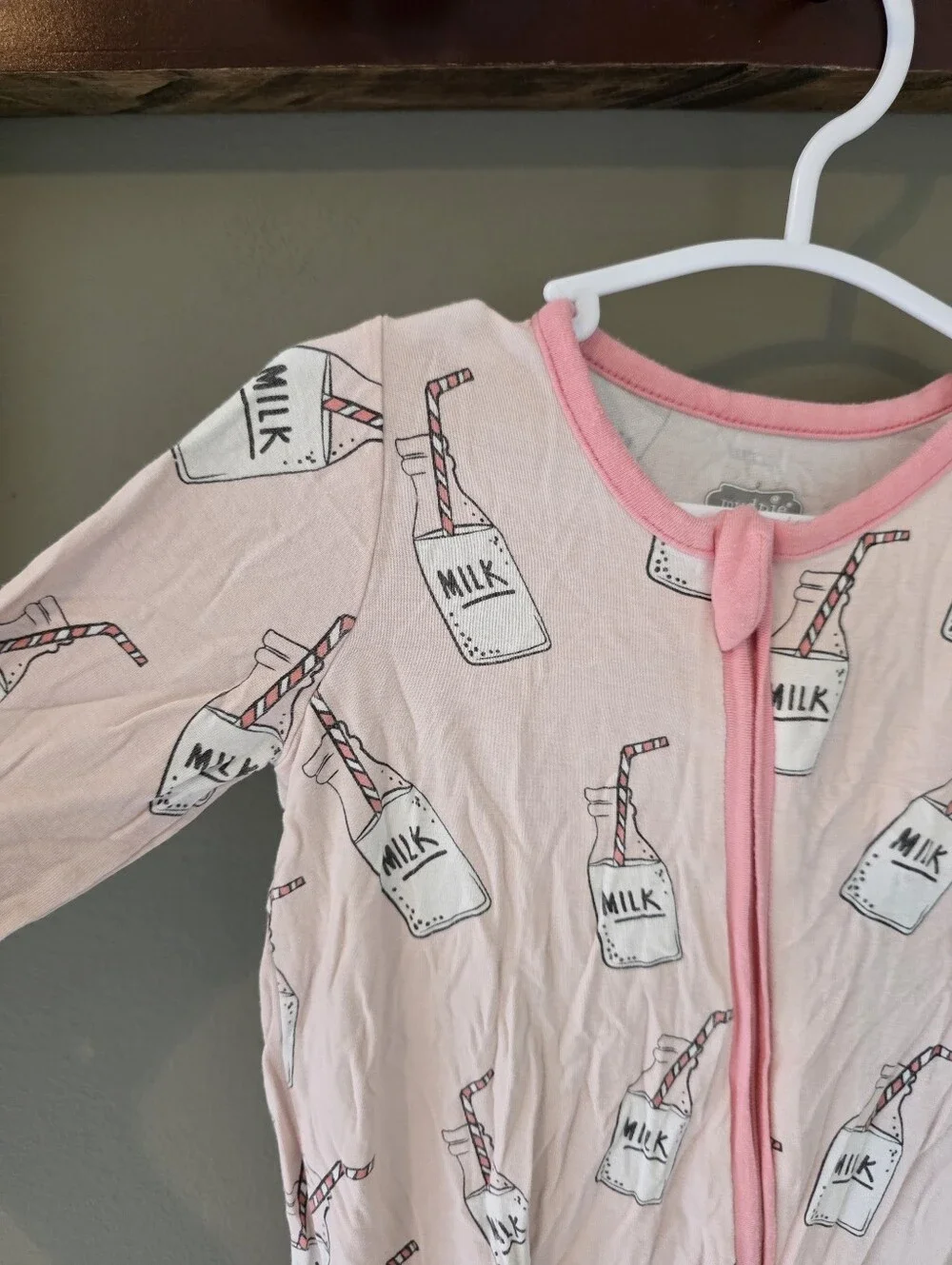 Mud Pie Milk Baby Girl Pajamas 3-6m